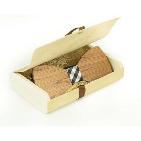 Gorgeous Wood Bowtie Modgoo burberry B&W - Picture 3 of 5